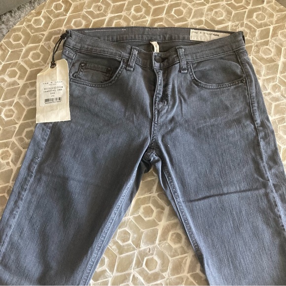 NEW! rag & bone ‘Dre’ mid-rise charcoal ombré skinny jeans (26) - Picture 4 of 9